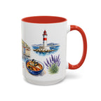 Marseille Illustrated Travel Mug | City Souvenir Accent Coffee Mug | 11oz 15oz Ceramic Cup