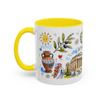Athens Travel Mug | European City Souvenir Accent Coffee Mug | 11oz 15oz Ceramic Cup
