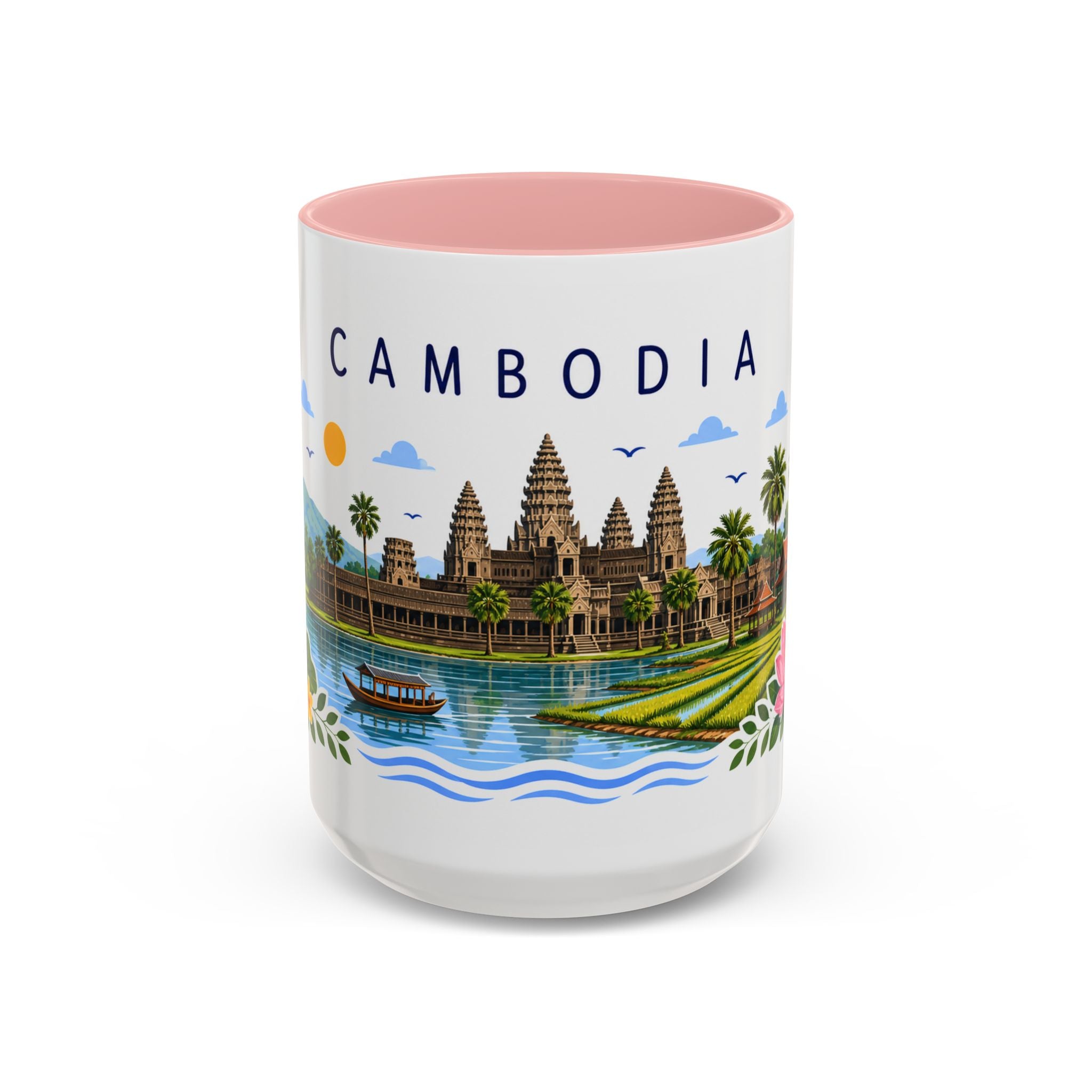 Cambodia Coffee Mug | Travel Souvenir Accent Mug | Place Gift Ceramic Cup 11oz 15oz