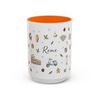 Rome Christmas Mug | Watercolor City Souvenir | Ceramic Coffee Cup
