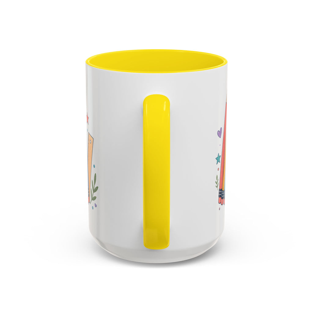 Personalized First Year Teacher Mug | Custom Name Pencil Coffee Cup