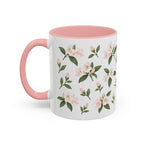 West Virginia Rhododendron Mug, State Flower Floral Coffee Cup, 11oz Botanical Gift