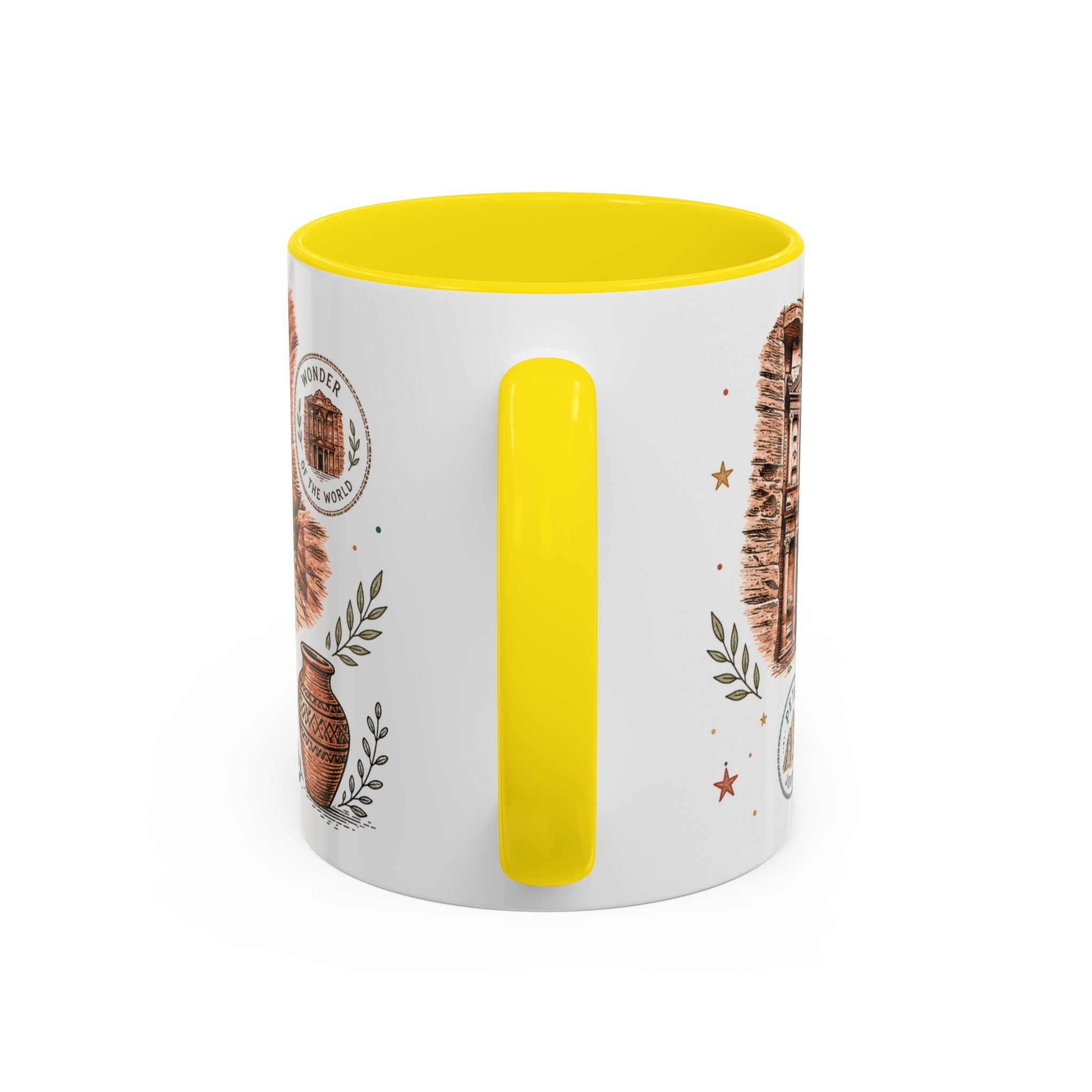 Petra Coffee Mug | Travel Destination Souvenir Gift | Accent Color Ceramic 11oz 15oz