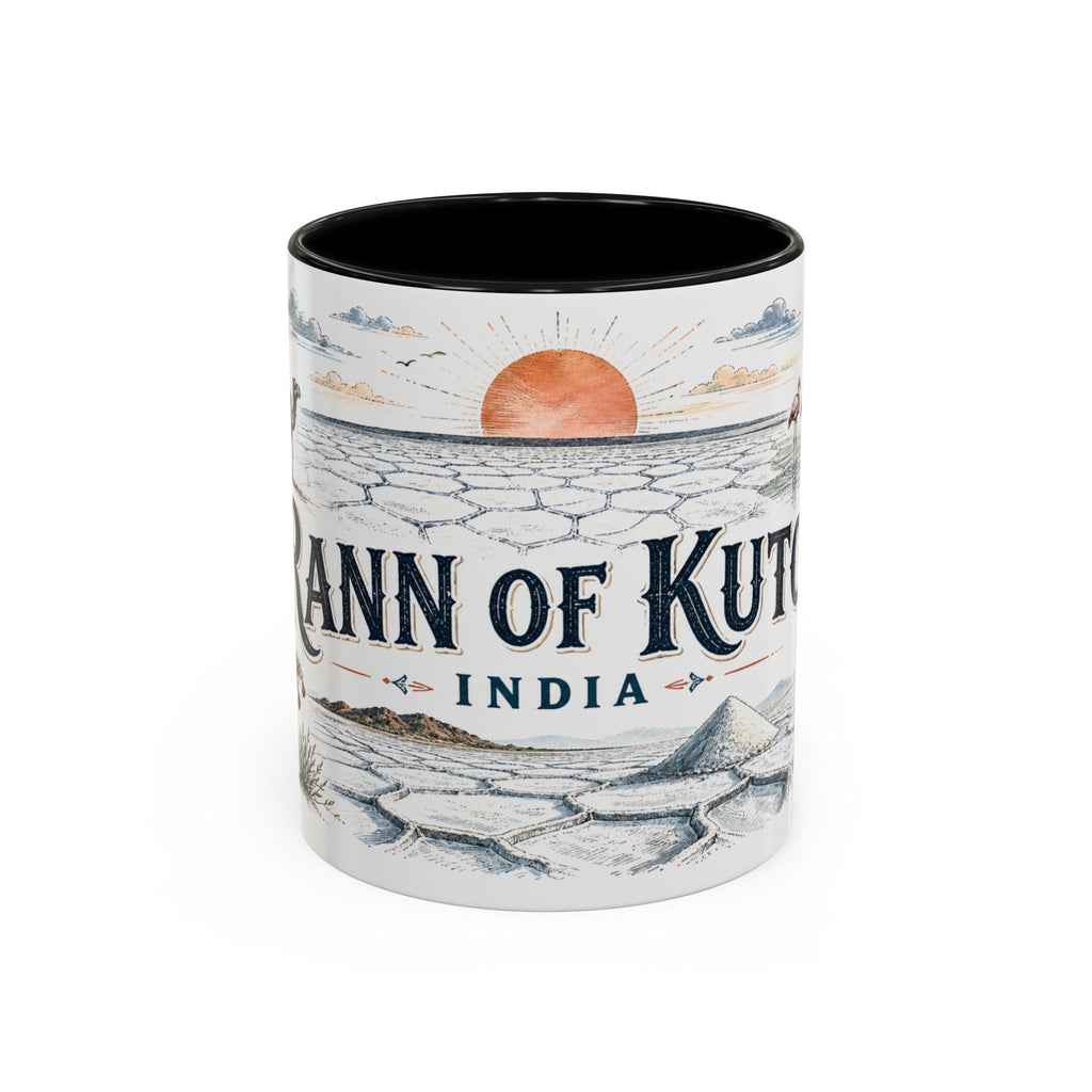 Rann of Kutch Mug, India Travel Souvenir, Bucket List Gift, Accent Ceramic Coffee Mug 11oz 15oz