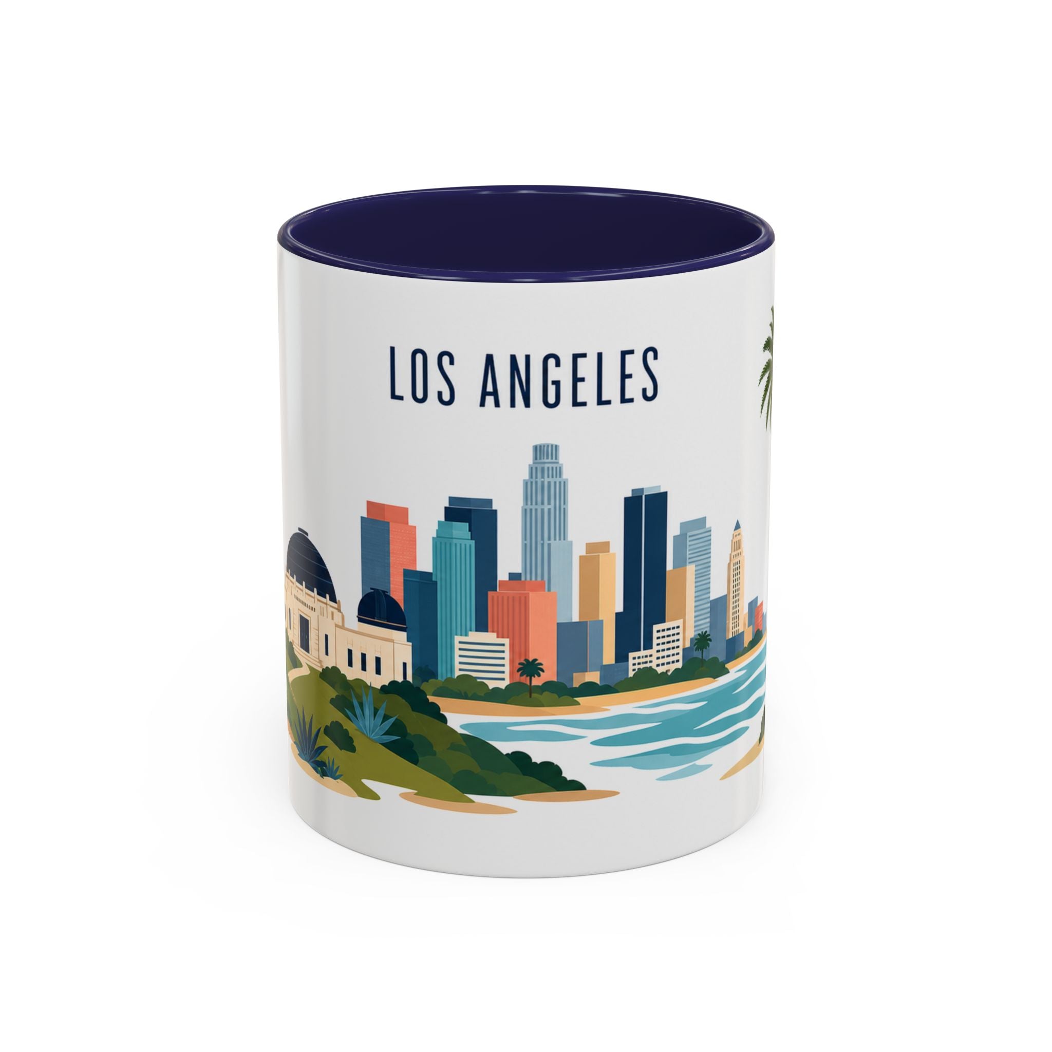 Los Angeles Coffee Mug | United States Travel Souvenir | Porcelain Decal City Gift | 11oz 15oz Accent Mug