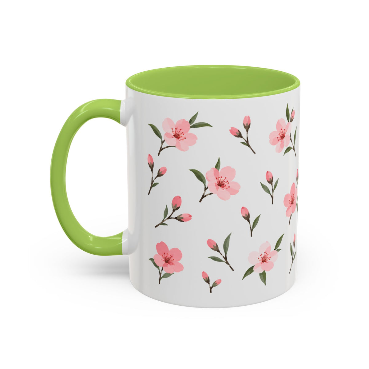 Delaware Peach Blossom Mug, State Flower Floral Coffee Cup, 11oz Botanical Gift