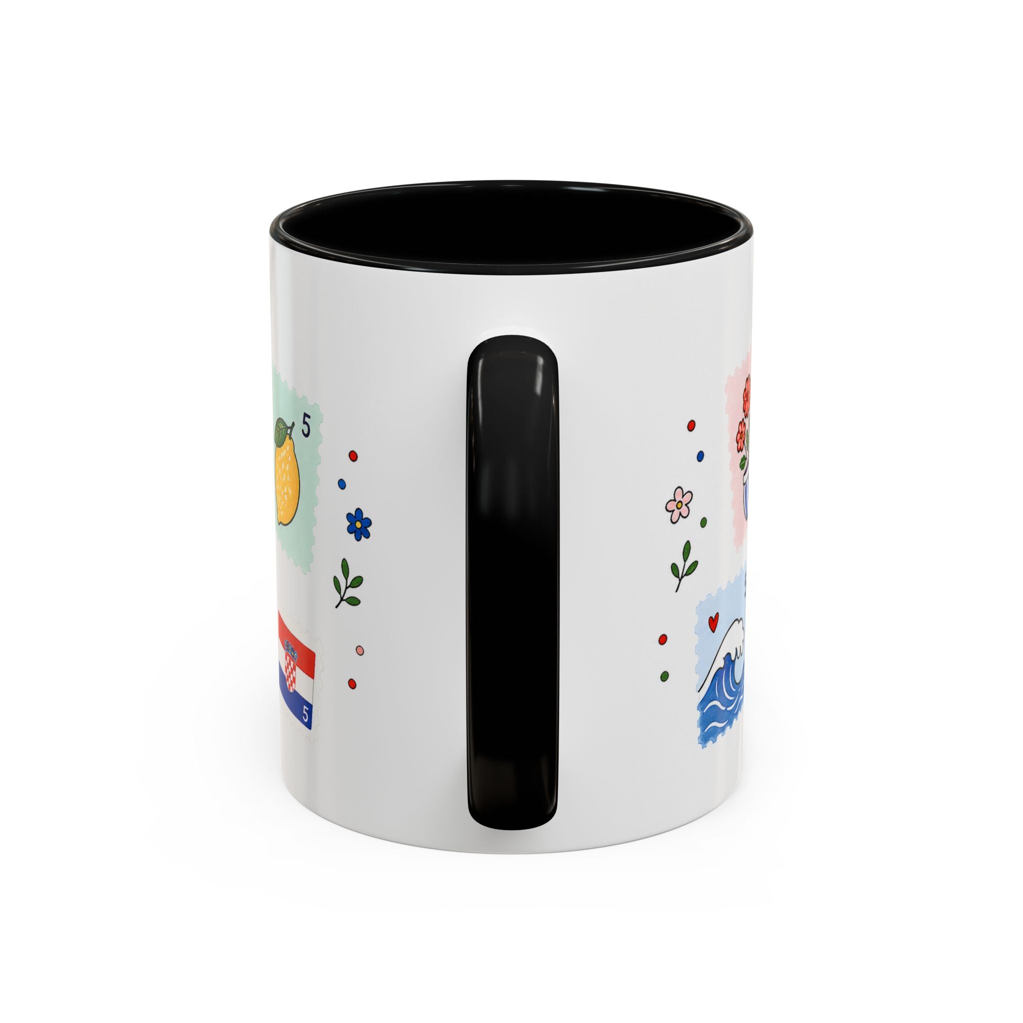 Dubrovnik Coffee Mug | Postage Stamp Collage Mug | Travel Souvenir Accent Cup 11oz 15oz