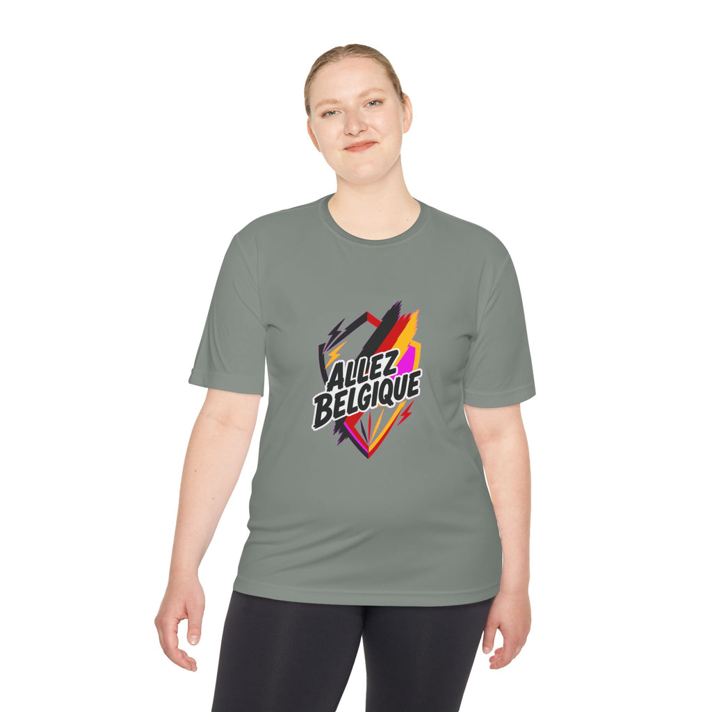 Allez Belgique Soccer Fan Shirt, Moisture Wicking Sport Tee