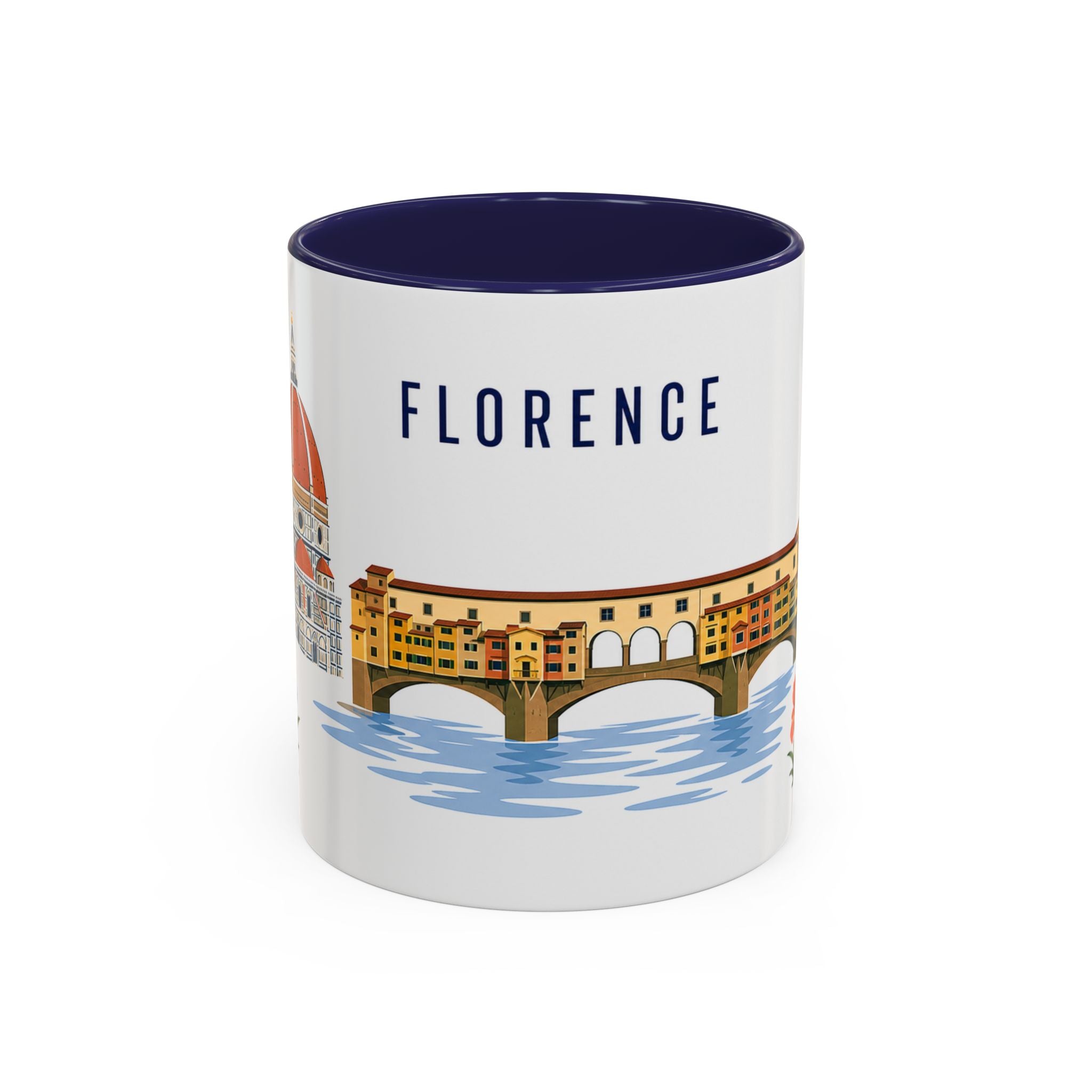 Florence Coffee Mug | Italy Travel Souvenir | Porcelain Decal City Gift | 11oz 15oz Accent Mug