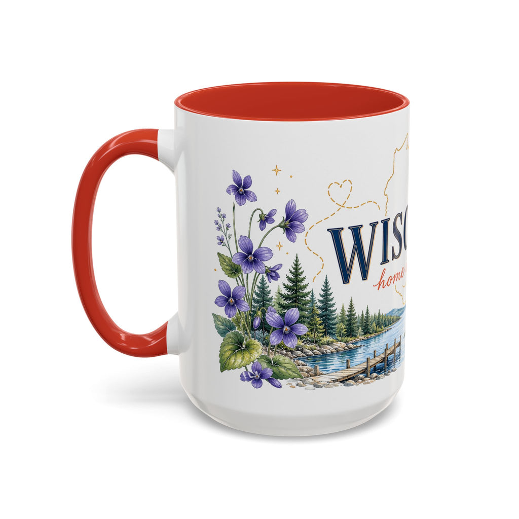 Wisconsin Home State Mug | Moving Away Gift | Long Distance Friendship Coffee Cup | 11oz 15oz Accent Mug