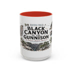 Black Canyon of the Gunnison National Park Coffee Mug | Colorado Deep Canyon Hiking Gift | Accent Color Ceramic 11oz 15oz