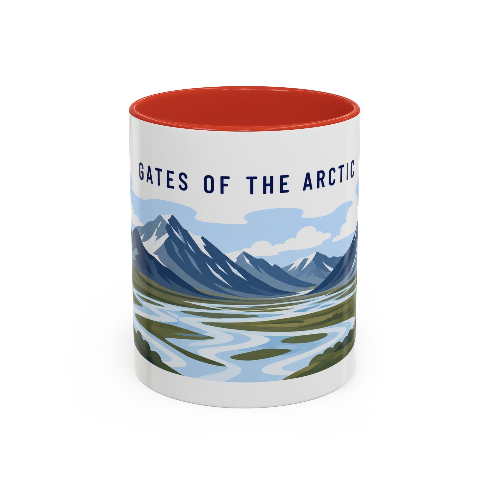 Gates of the Arctic National Park Coffee Mug | Solid Color Block Park Souvenir | 11oz 15oz Accent Mug