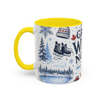 Great White North Coffee Mug | Canadian Pride Gift | Accent Color Ceramic 11oz 15oz