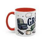 Grandpa's Jokes Are Legendary Coffee Mug | Funny Gift From Grandkids | Accent Ceramic 11oz 15oz