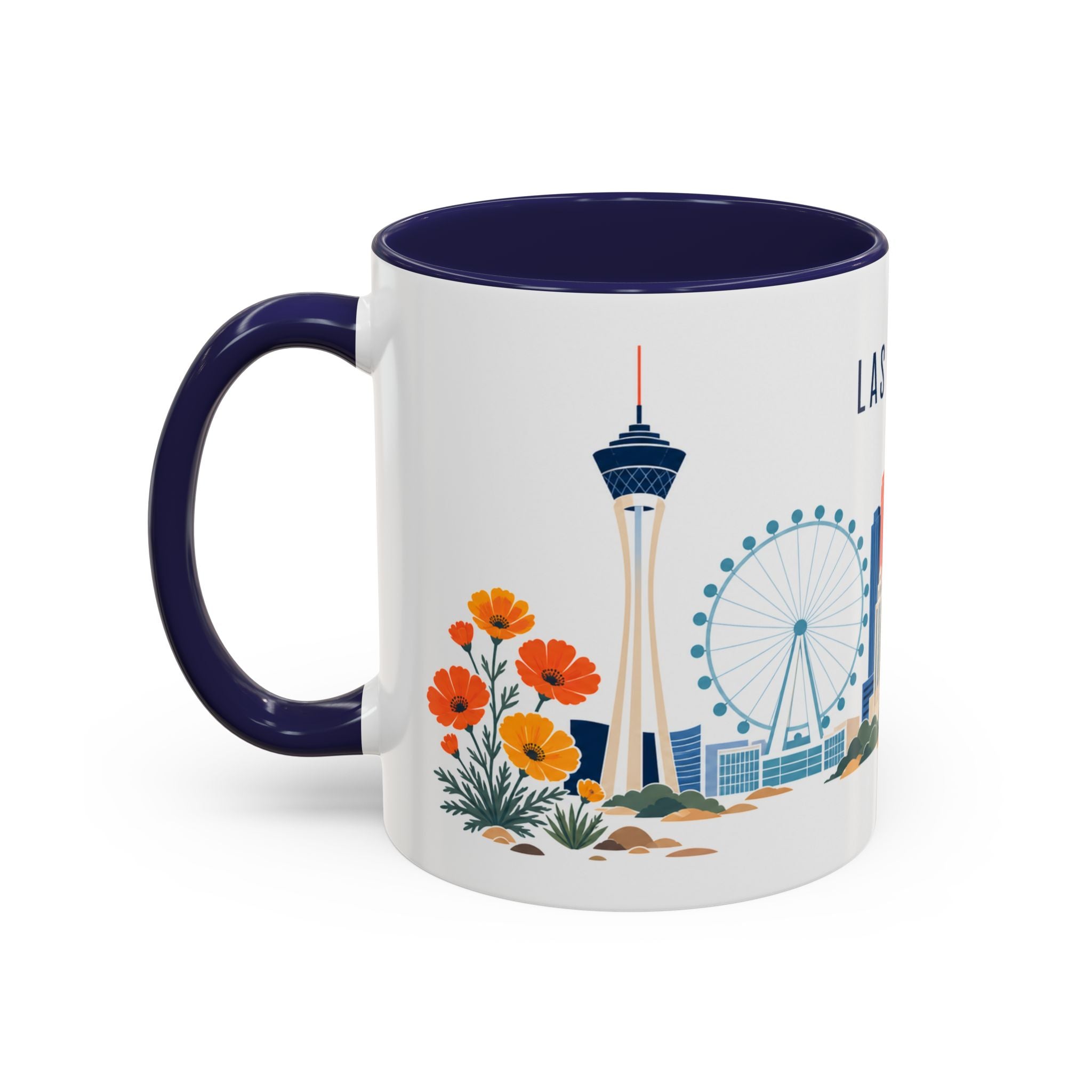 Las Vegas Coffee Mug | United States Travel Souvenir | Porcelain Decal City Gift | 11oz 15oz Accent Mug