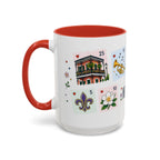 New Orleans Coffee Mug | Postage Stamp Collage Mug | Travel Souvenir Accent Cup 11oz 15oz