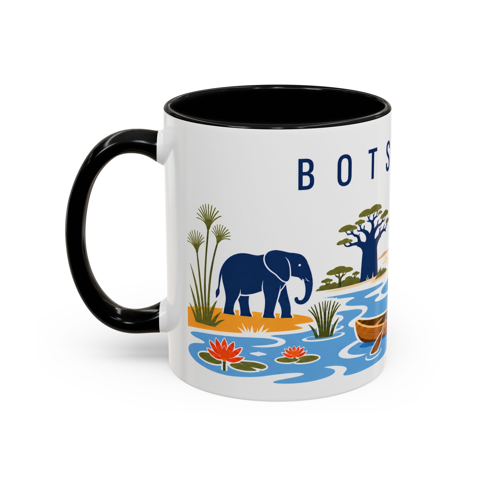 Botswana Coffee Mug | Travel Souvenir Accent Mug | Country Gift Ceramic Cup 11oz 15oz