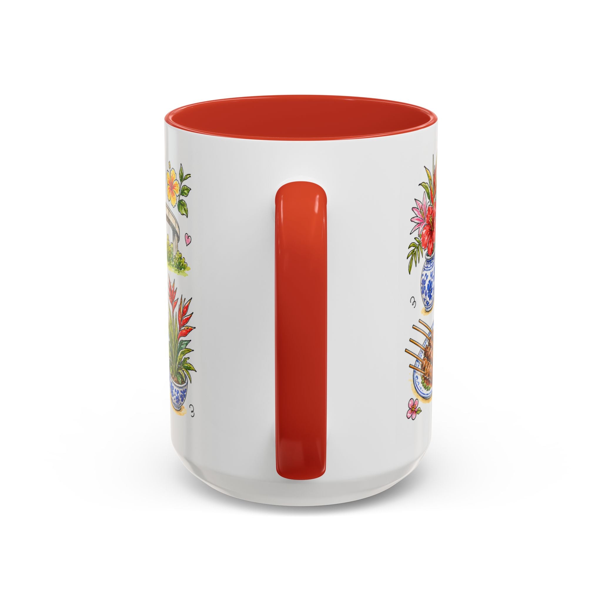 Kuala Lumpur Illustrated Travel Mug | City Souvenir Accent Coffee Mug | 11oz 15oz Ceramic Cup
