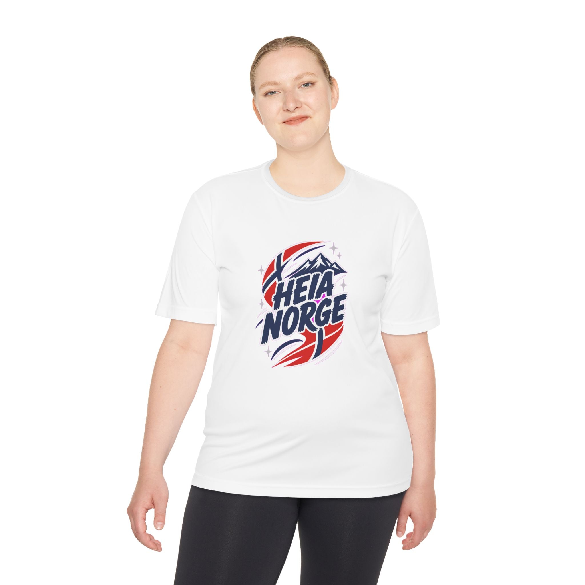 Norway Fan T-Shirt, Heia Norge Sport Tee, Moisture Wicking Performance Shirt