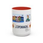Copenhagen Coffee Mug | Postage Stamp Collage Mug | Travel Souvenir Accent Cup 11oz 15oz