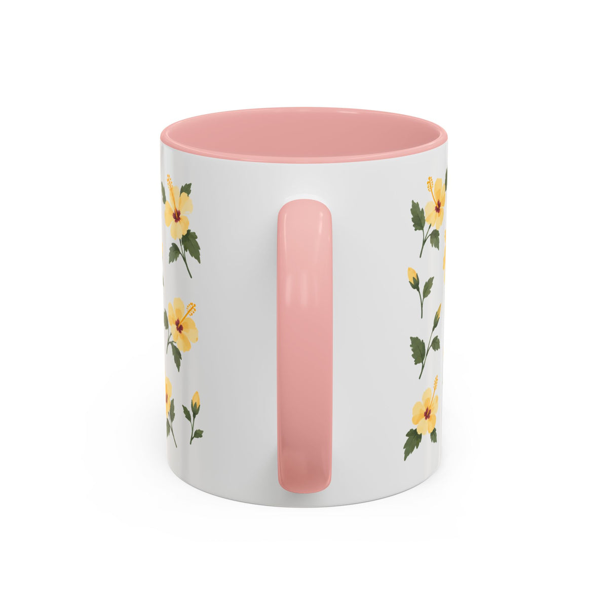 Hawaii Yellow hibiscus Mug, State Flower Floral Coffee Cup, 11oz Botanical Gift