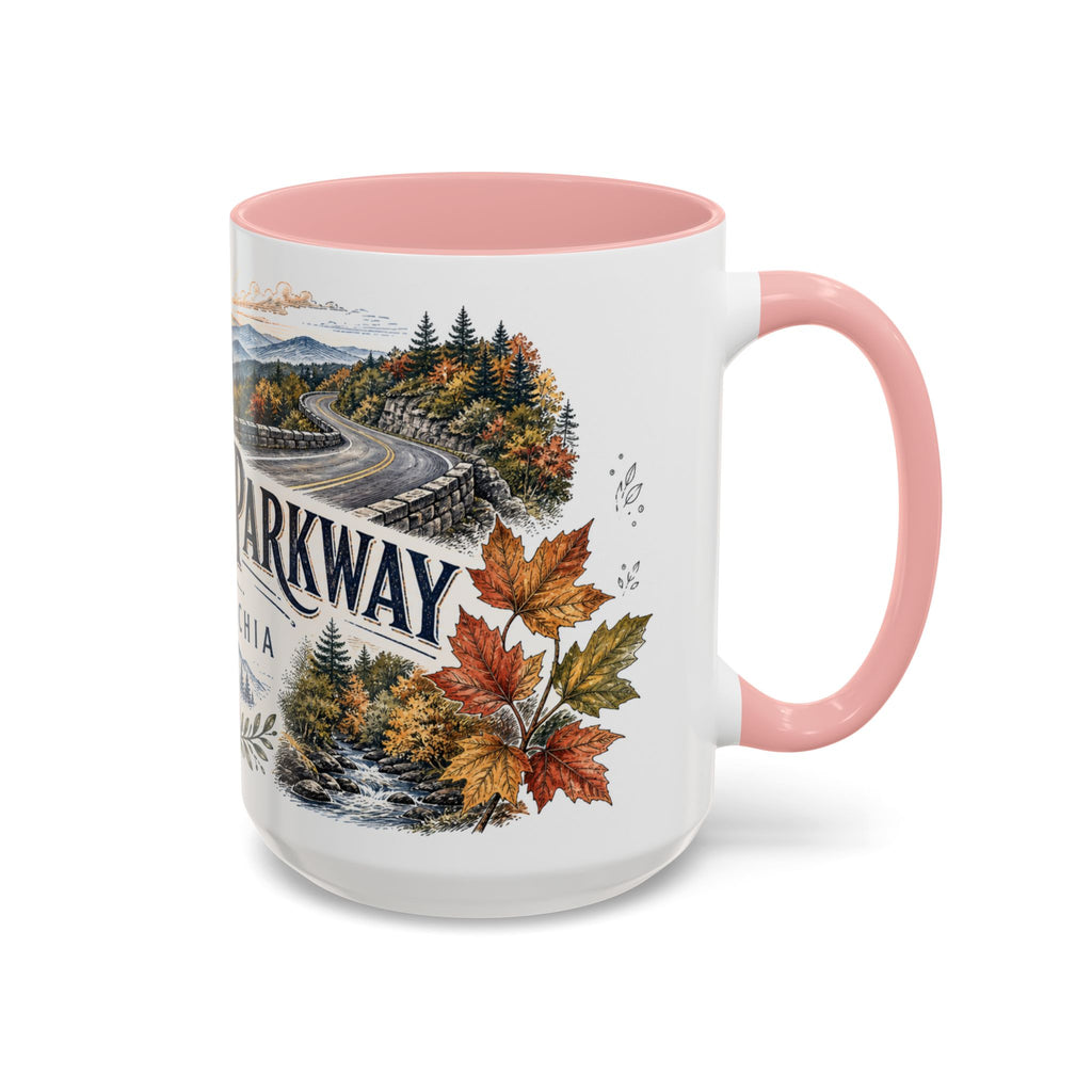 Blue Ridge Parkway Mug, Appalachia Travel Souvenir, Bucket List Gift, Accent Ceramic Coffee Mug 11oz 15oz