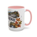 Blue Ridge Parkway Mug, Appalachia Travel Souvenir, Bucket List Gift, Accent Ceramic Coffee Mug 11oz 15oz