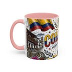 Colombia Soccer Coffee Mug | World Cup Fan Gift | Accent Color Ceramic 11oz 15oz Match Day Cup