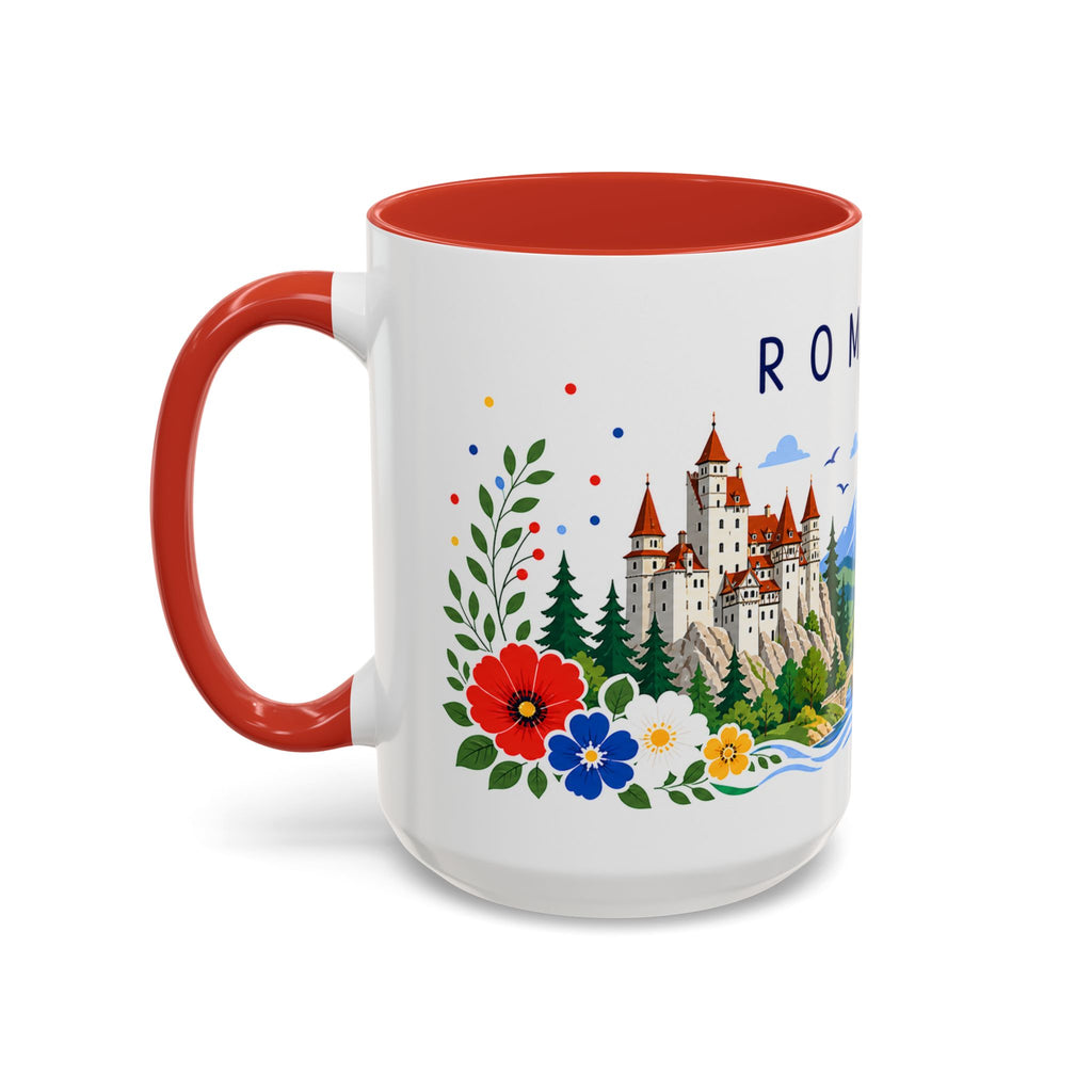 Romania Coffee Mug | Travel Souvenir Accent Mug | Place Gift Ceramic Cup 11oz 15oz