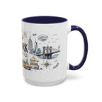 New York City Coffee Mug | New York Souvenir Travel Gift | Accent Color Ceramic 11oz 15oz