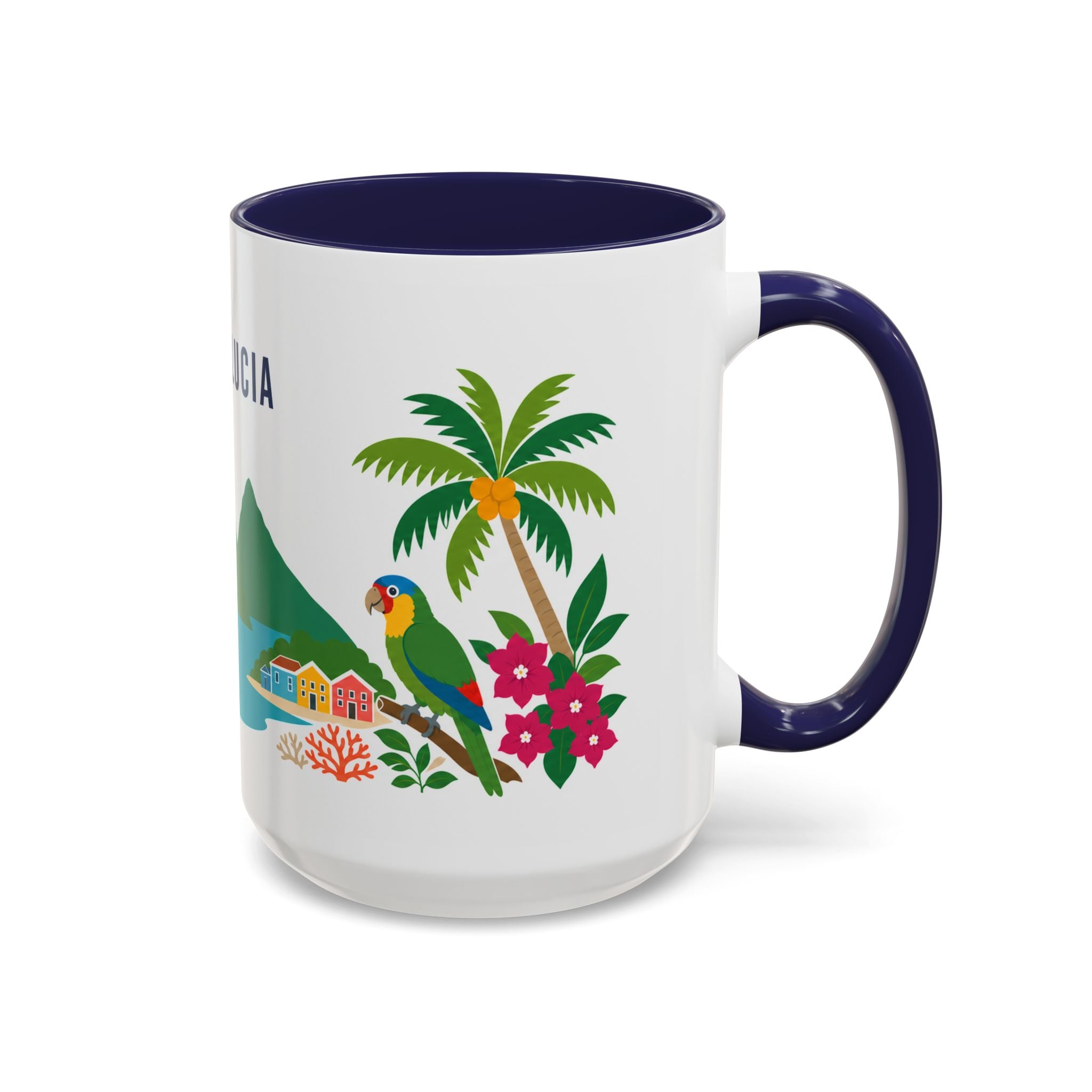Saint Lucia Coffee Mug | Travel Souvenir Accent Mug | Country Gift Ceramic Cup 11oz 15oz