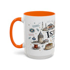 Istanbul Coffee Mug | Turkey Souvenir Travel Gift | Accent Color Ceramic 11oz 15oz