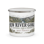 New River Gorge National Park and Preserve Vintage Enamel Camping Mug | 12oz National Park Hiking Gift