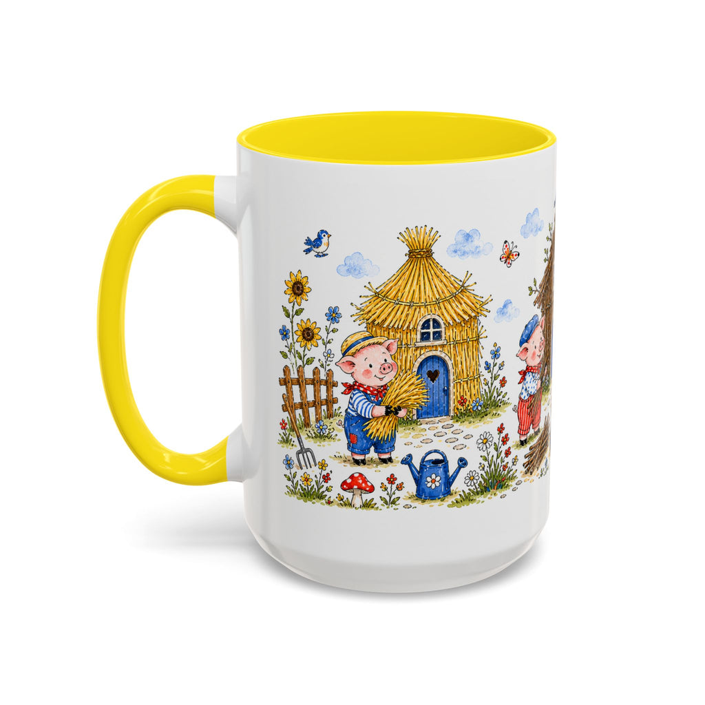 Three Little Pigs Mug | Storybook Fairy Tale Accent Coffee Mug | EveryLegend