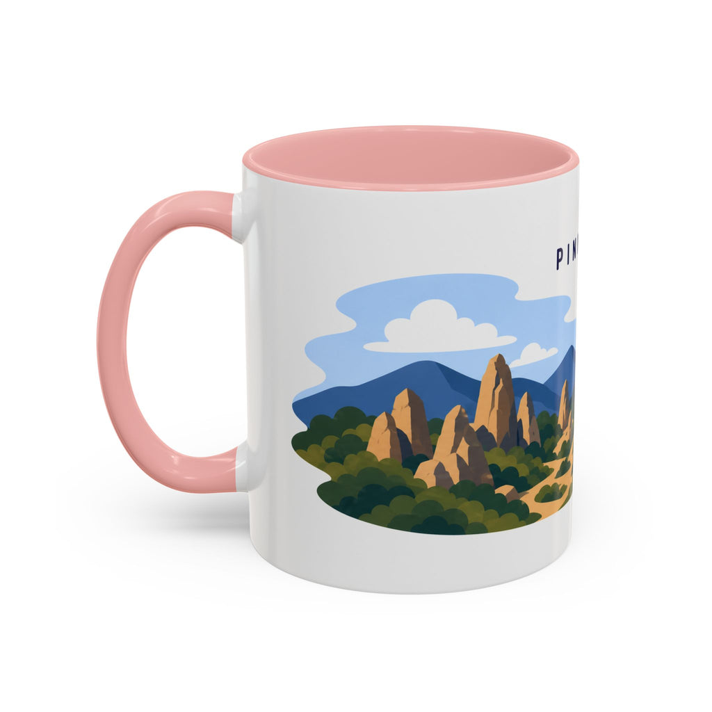 Pinnacles National Park Coffee Mug | Solid Color Block Park Souvenir | 11oz 15oz Accent Mug