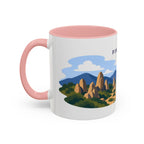 Pinnacles National Park Coffee Mug | Solid Color Block Park Souvenir | 11oz 15oz Accent Mug