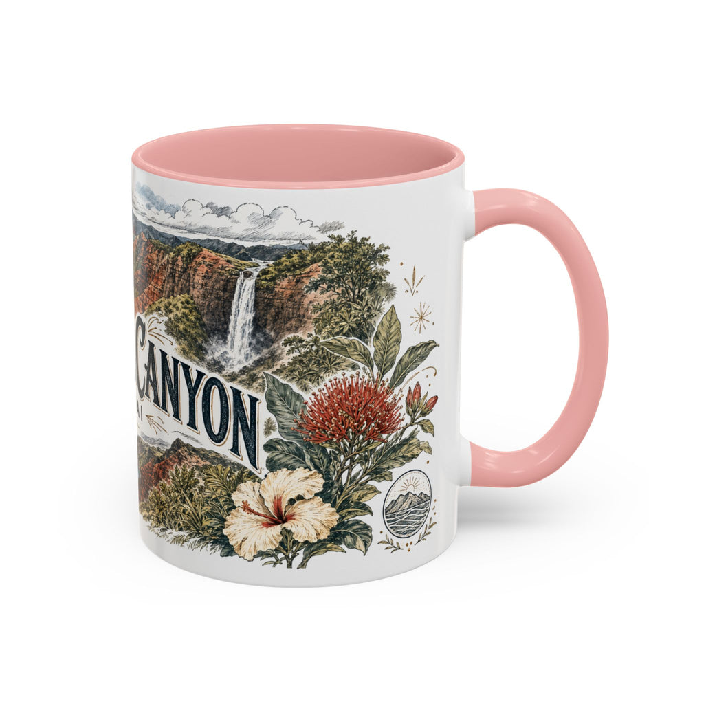 Waimea Canyon Mug, Kauai Travel Souvenir, Bucket List Gift, Accent Ceramic Coffee Mug 11oz 15oz