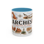Arches Coffee Mug | National Park Hiking Utah Gift | Accent Color Ceramic 11oz 15oz