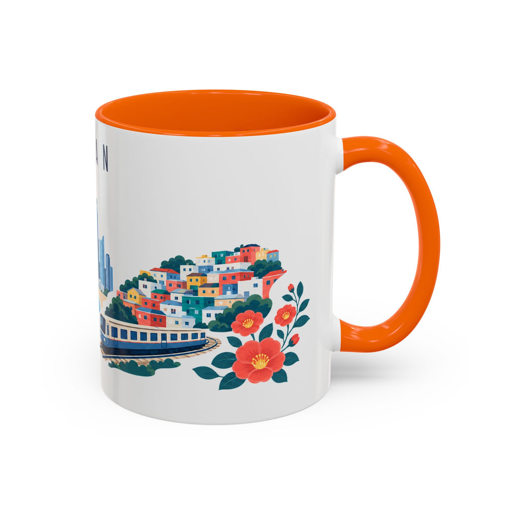 Busan Coffee Mug | South Korea Travel Souvenir | Porcelain Decal City Gift | 11oz 15oz Accent Mug