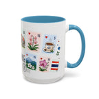Chiang Mai Coffee Mug | Postage Stamp Collage Mug | Travel Souvenir Accent Cup 11oz 15oz