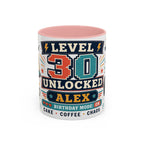 Custom Gamer Birthday Mug | Level Unlocked Name Age Coffee Cup