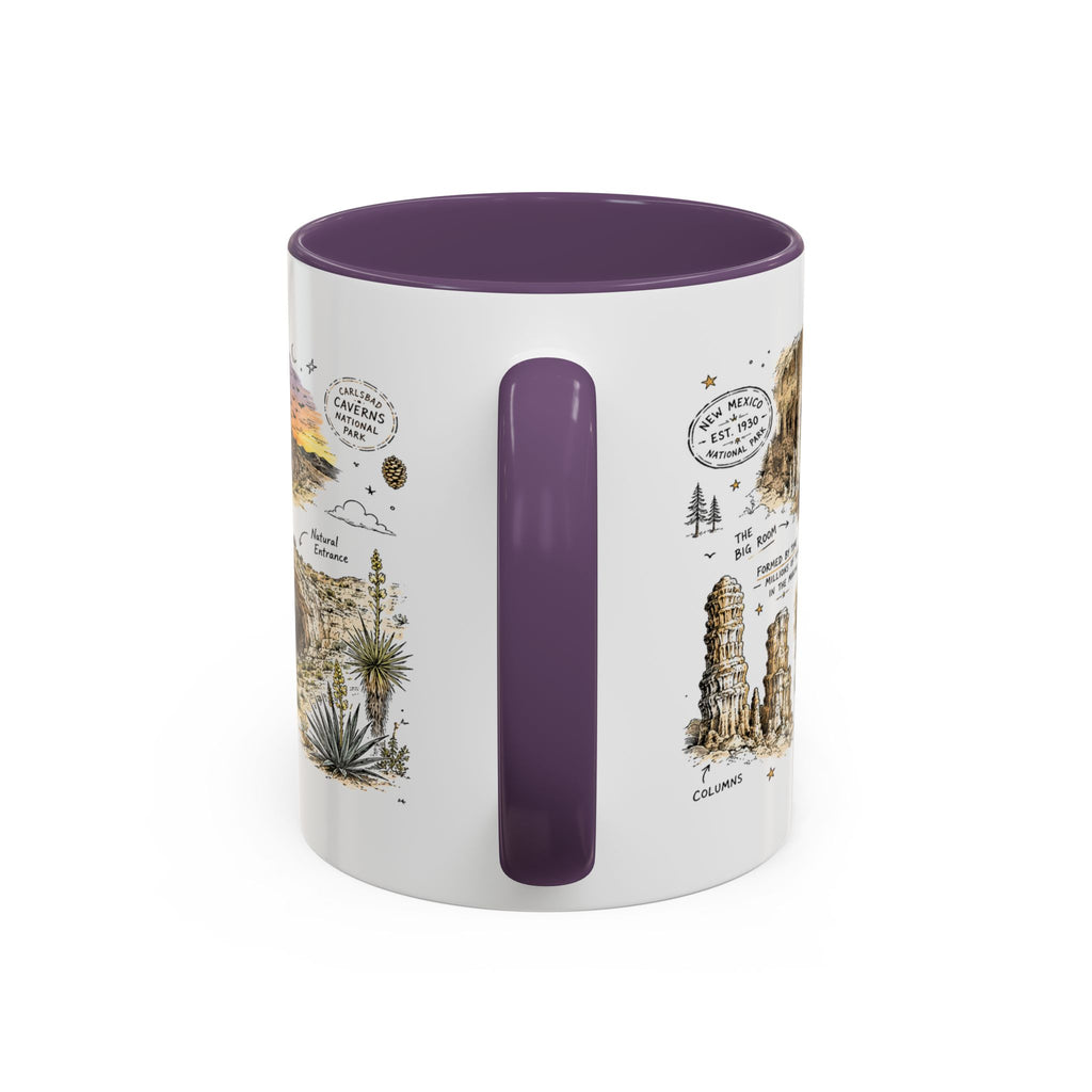 Carlsbad Caverns National Park Coffee Mug | New Mexico Cave Exploration Bat Gift | Accent Color Ceramic 11oz 15oz