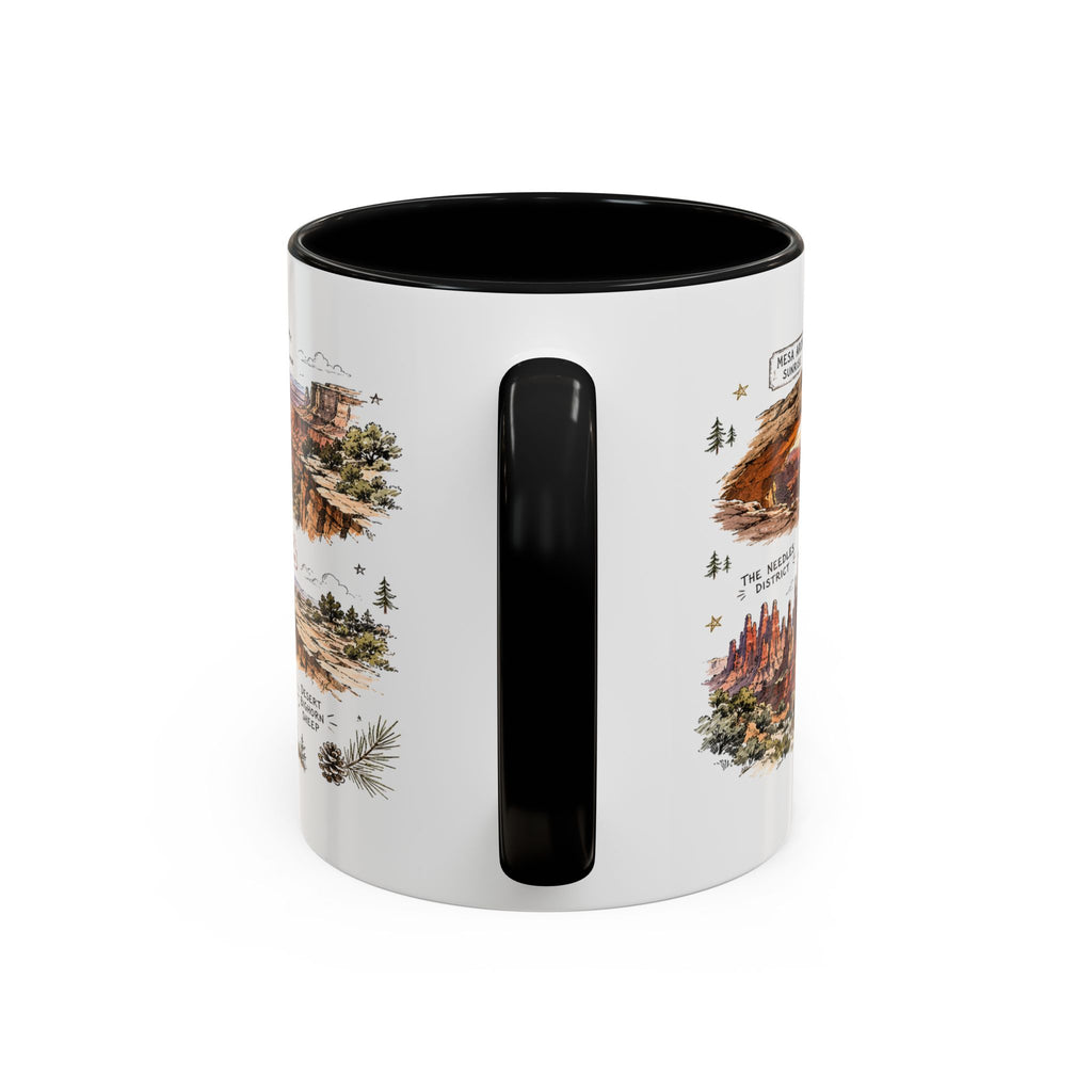 Canyonlands National Park Coffee Mug | Utah Red Rock Desert River Gift | Accent Color Ceramic 11oz 15oz