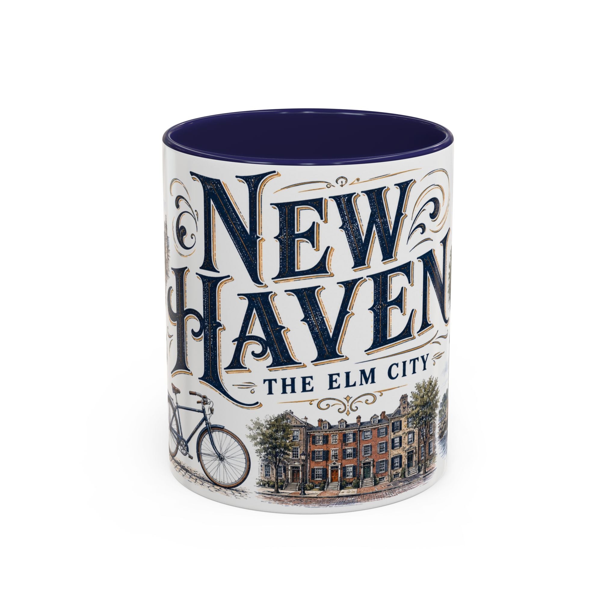 New Haven Coffee Mug | United States Travel Souvenir | Vintage Illustrated City Gift | 11 oz 15 oz Accent Mug