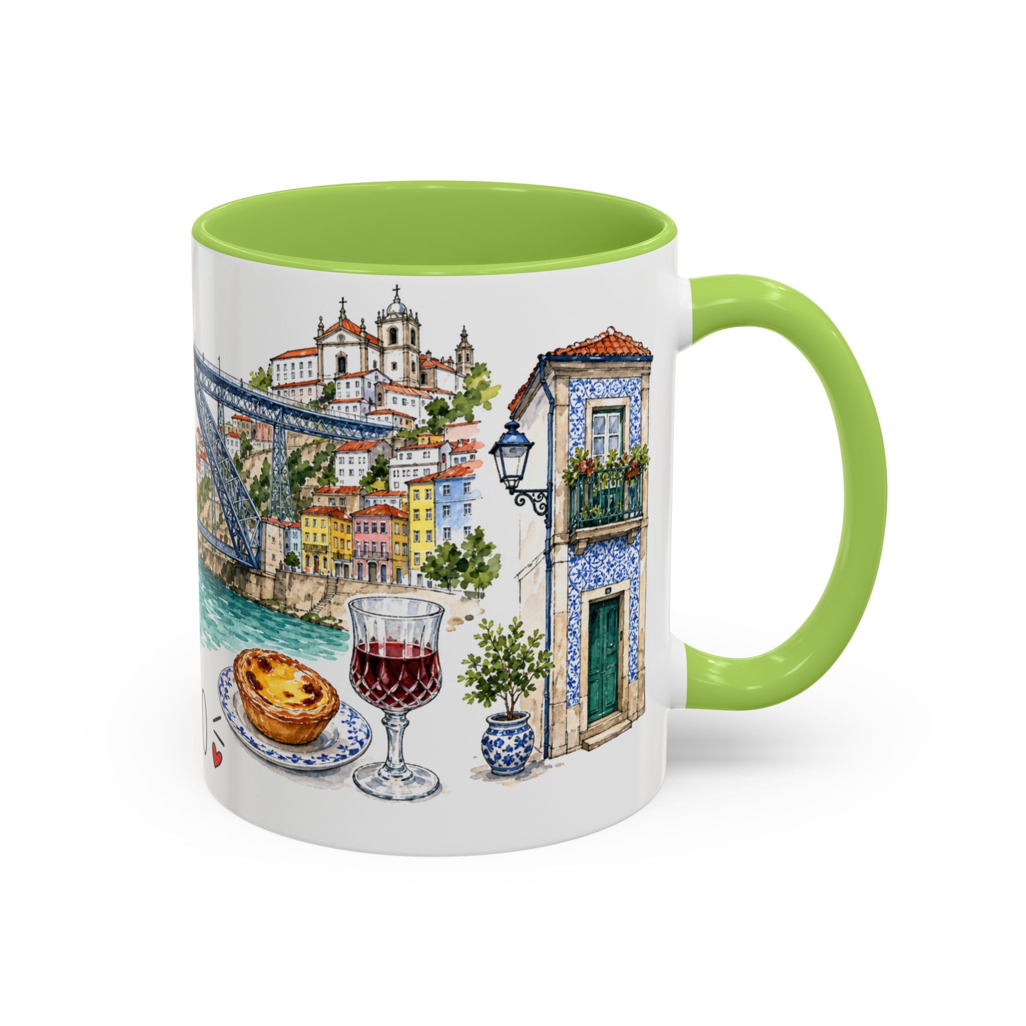 Porto Illustrated Travel Mug | City Souvenir Accent Coffee Mug | 11oz 15oz Ceramic Cup