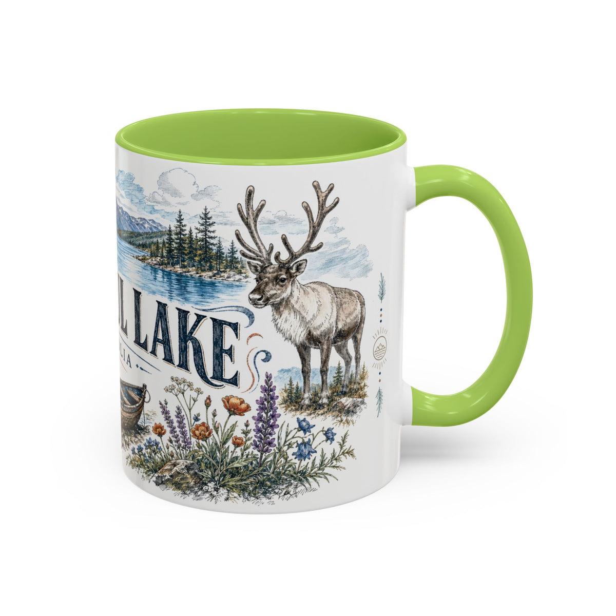 Khuvsgul Lake Mug, Mongolia Travel Souvenir, Bucket List Gift, Accent Ceramic Coffee Mug 11oz 15oz
