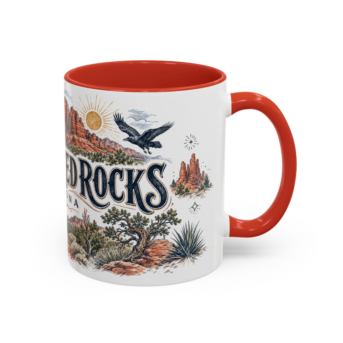 Sedona Red Rocks Mug, Arizona Travel Souvenir, Bucket List Gift, Accent Ceramic Coffee Mug 11oz 15oz