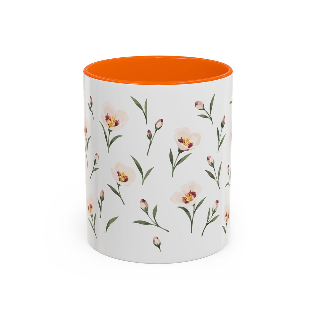 Utah Sego Lily Mug, State Flower Floral Coffee Cup, 11oz Botanical Gift