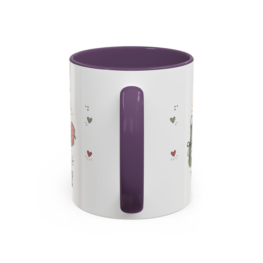Grandma's Kitchen Hugs Coffee Mug | Gift From Grandkids | Accent Color Ceramic 11oz 15oz