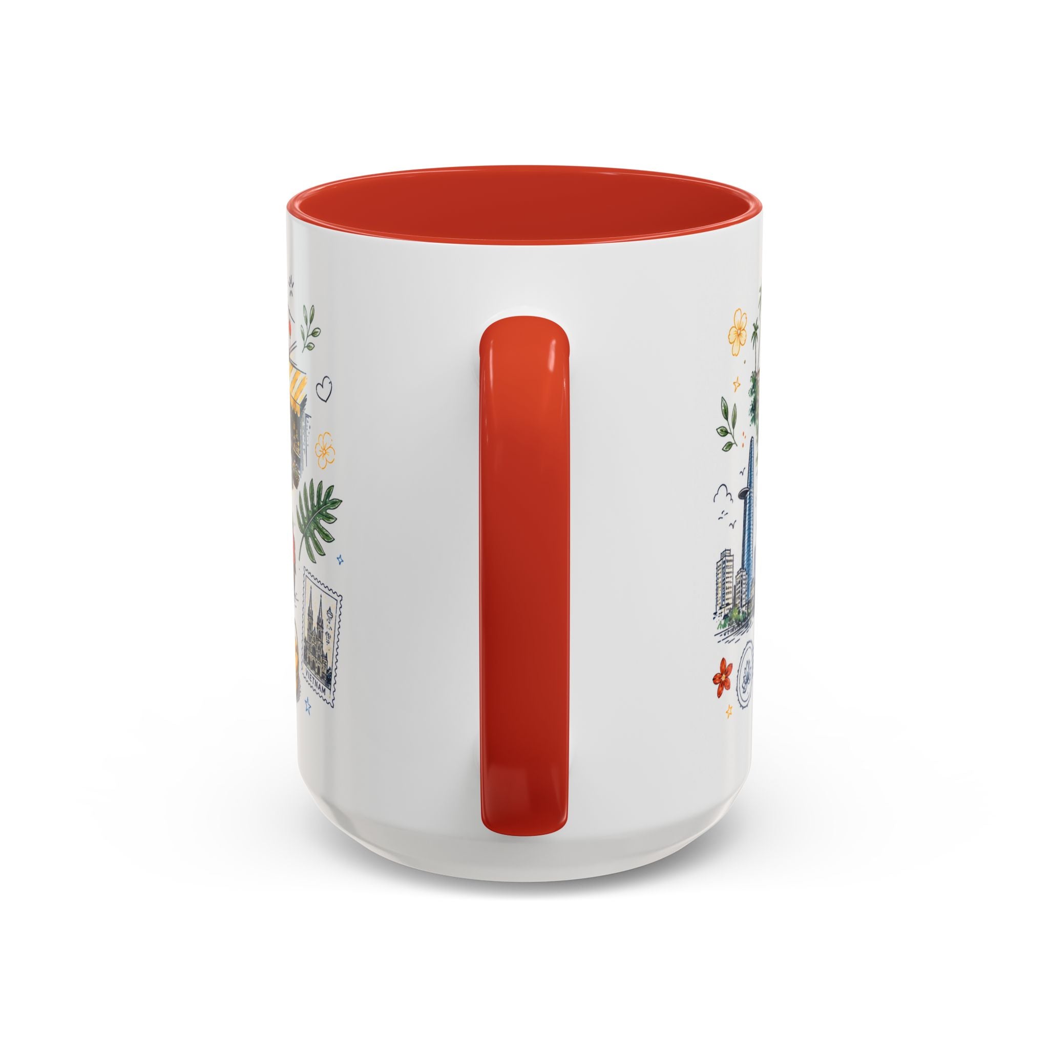 Ho Chi Minh City Coffee Mug | Vietnam Souvenir Travel Gift | Accent Color Ceramic 11oz 15oz